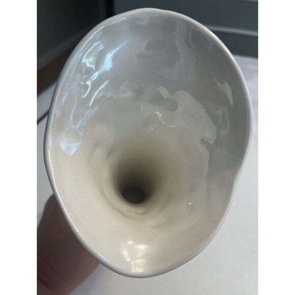 A Birds Flight Goldfinch Floral Iridescent Ceramic Vase - Picture 13 of 14